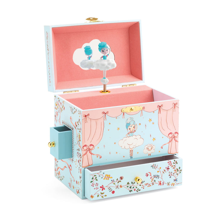 Scatola Musicale Portagioie Grande - Carillon Ballerina, Djeco DJ06591