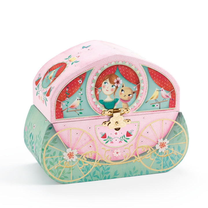 Djeco | Carillon portagioie Carozza, Scatola musicale per bambini