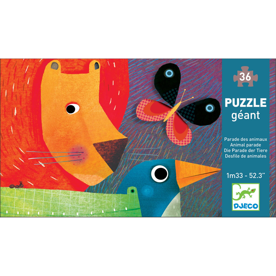 Puzzle Gigante Lungo 1,33 metri Animal Parade 36pz, 4 Anni | Djeco