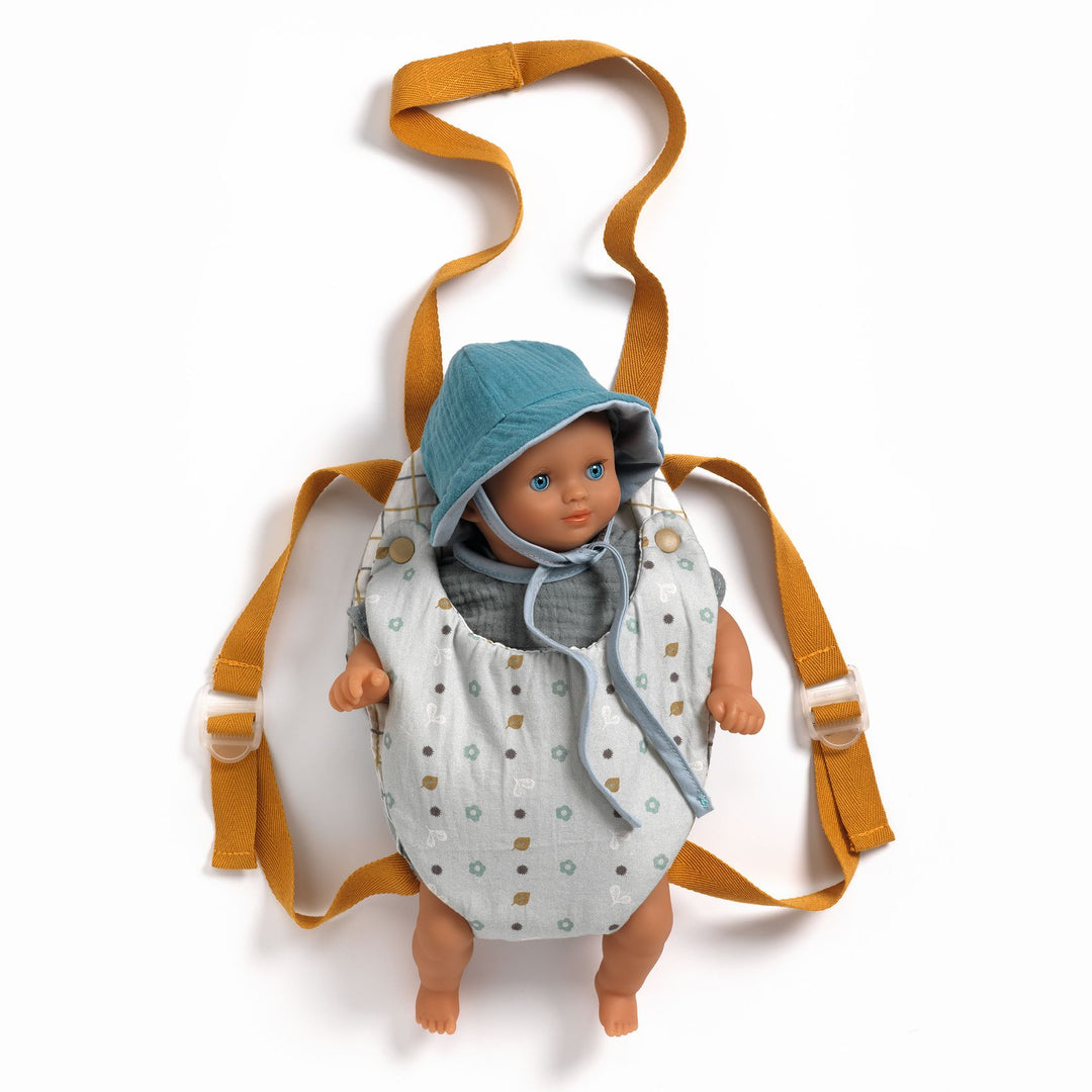 Djeco | Marsupio per bambole, Blue Gray