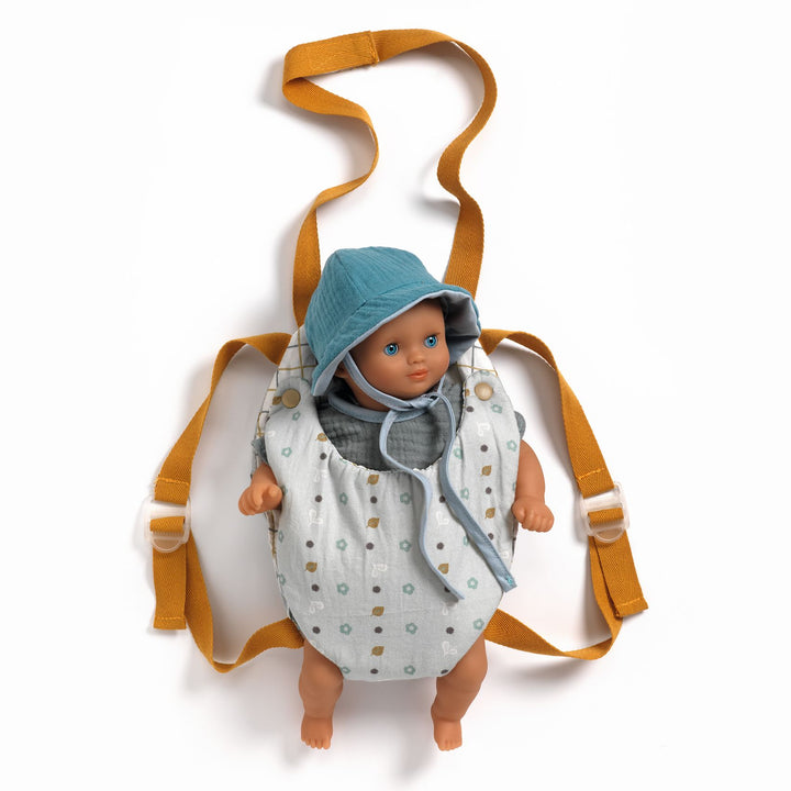 Djeco | Marsupio per bambole, Blue Gray