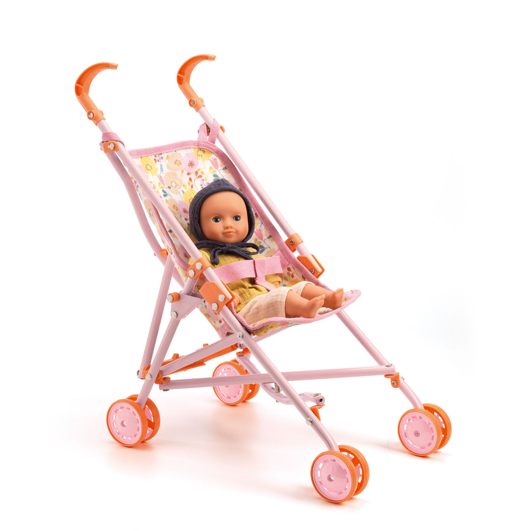 Djeco | Passeggino per bambole 54cm, Flowers