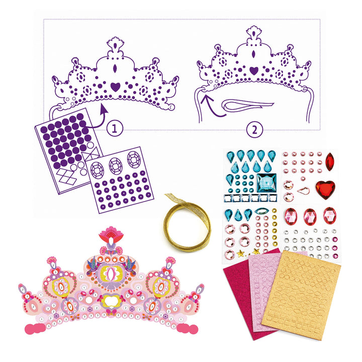 Djeco | Crea Coroncine da Principessa, Kit Fai da Te DJ07901