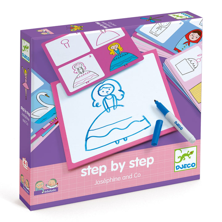 Djeco | Impara a disegnare Step by Step, Favole Joséphine & Co.