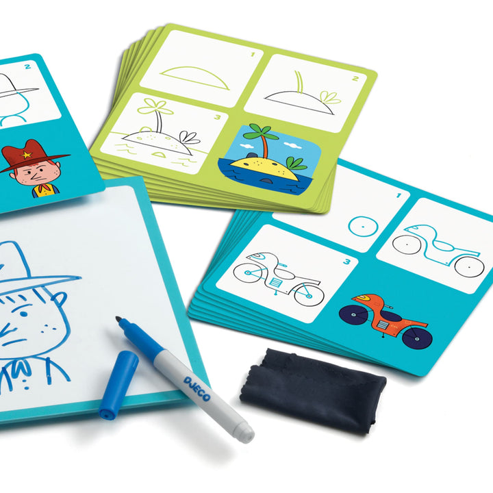 Impara a Disegnare Bambino Step by Step Arthur & Co. Eduludo | Djeco DJ08321