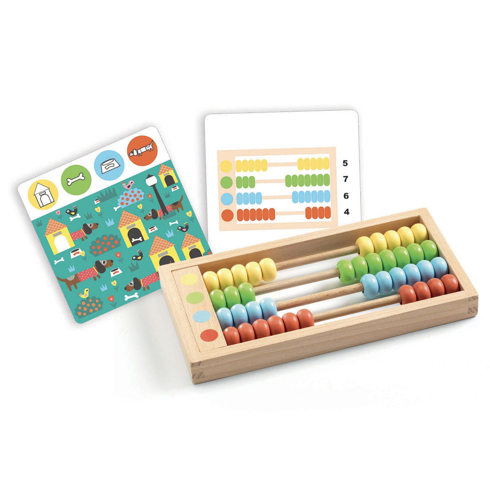 Djeco | Gioco Contare con Abaco, Perlix Eduludo Abacus per Bambini