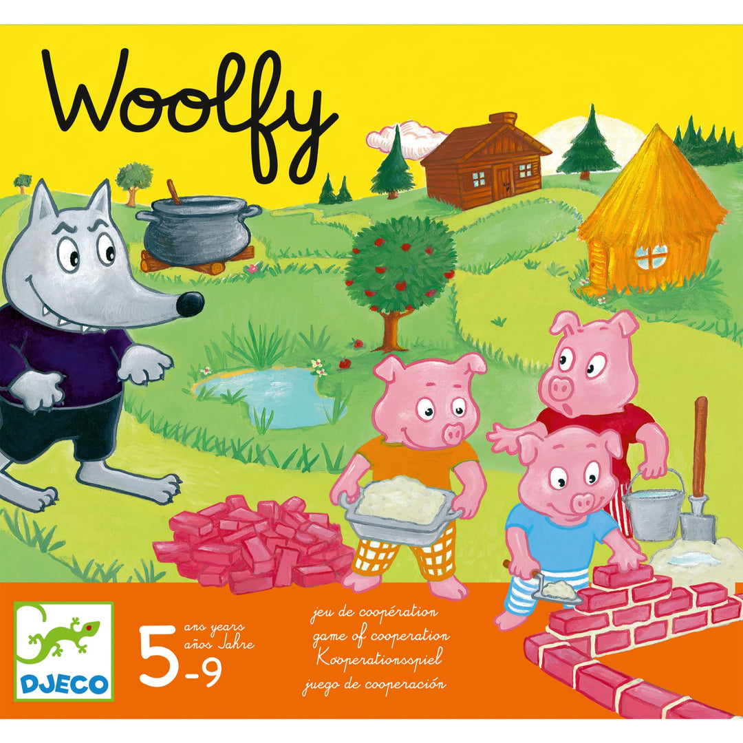 Djeco  Gioco da Tavolo Cooperazione Woolfy, I Tre Porcellini – PIPI & PUPU  and friends