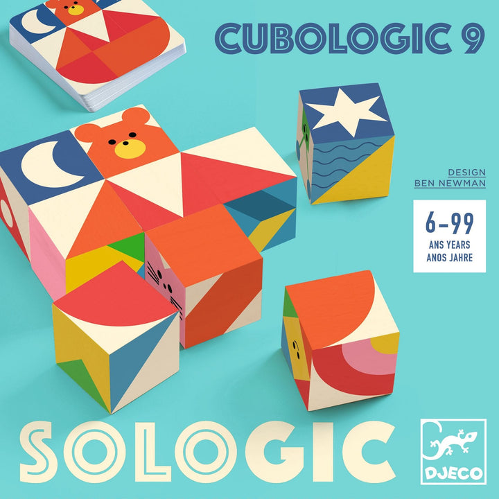 Djeco | Gioco puzzle di logica per bambini in legno, Cubologic 9