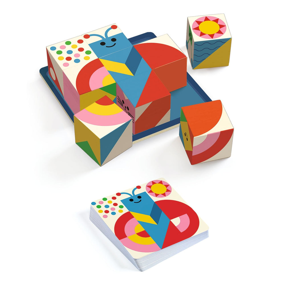 Djeco | Gioco puzzle di logica per bambini in legno, Cubologic 9