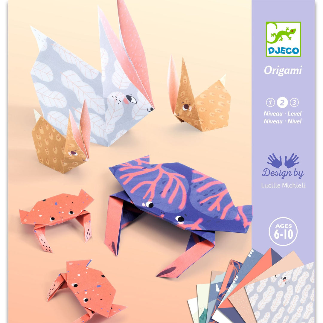 Djeco  Origami per bambini, Famiglia animali DJ08759 – PIPI & PUPU and  friends