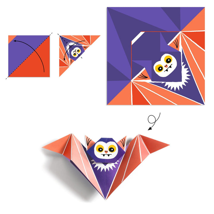 Djeco | Origami per bambini fosforescente, Brividi DJ08780