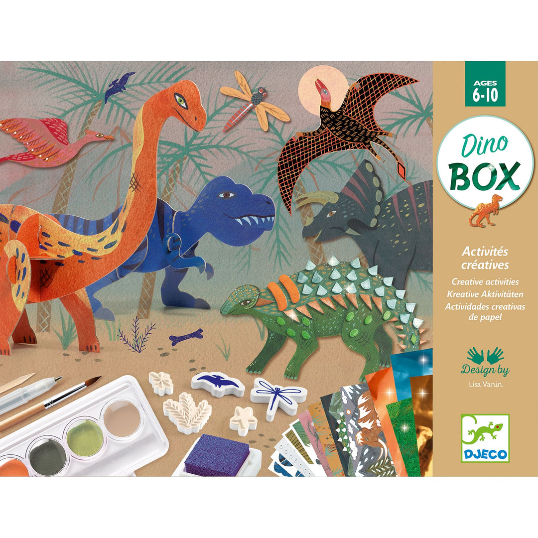 Djeco | Dino Box, Attività Manuali con i Dinosauri, 6 anni + DJ09331