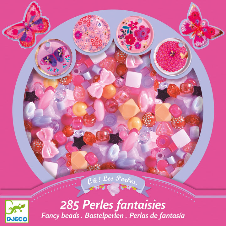 Djeco | Set Perline e Ciondoli 285pz, Farfalle | Crea Gioielli DJ09857