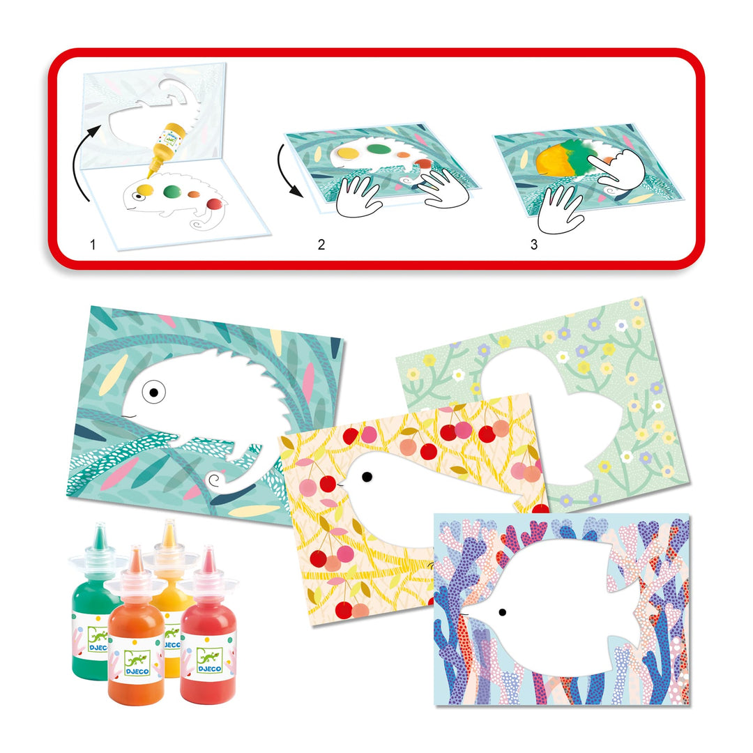 Djeco | Primo Kit di Pittura, 18 mesi + Squirt and Spread DJ09878