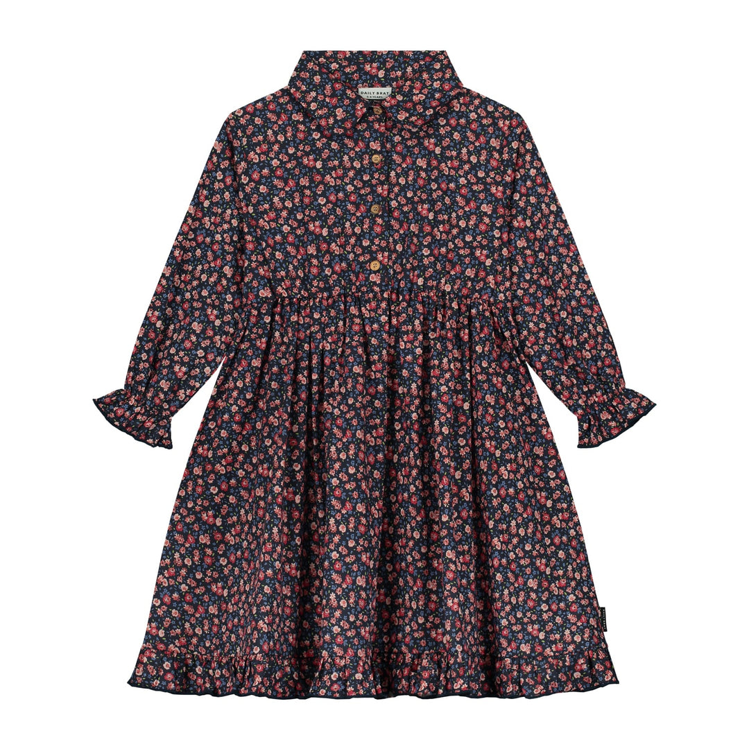 Daily Brat | Abito a fiori cotone Blaire Winter Blossom, Bambina