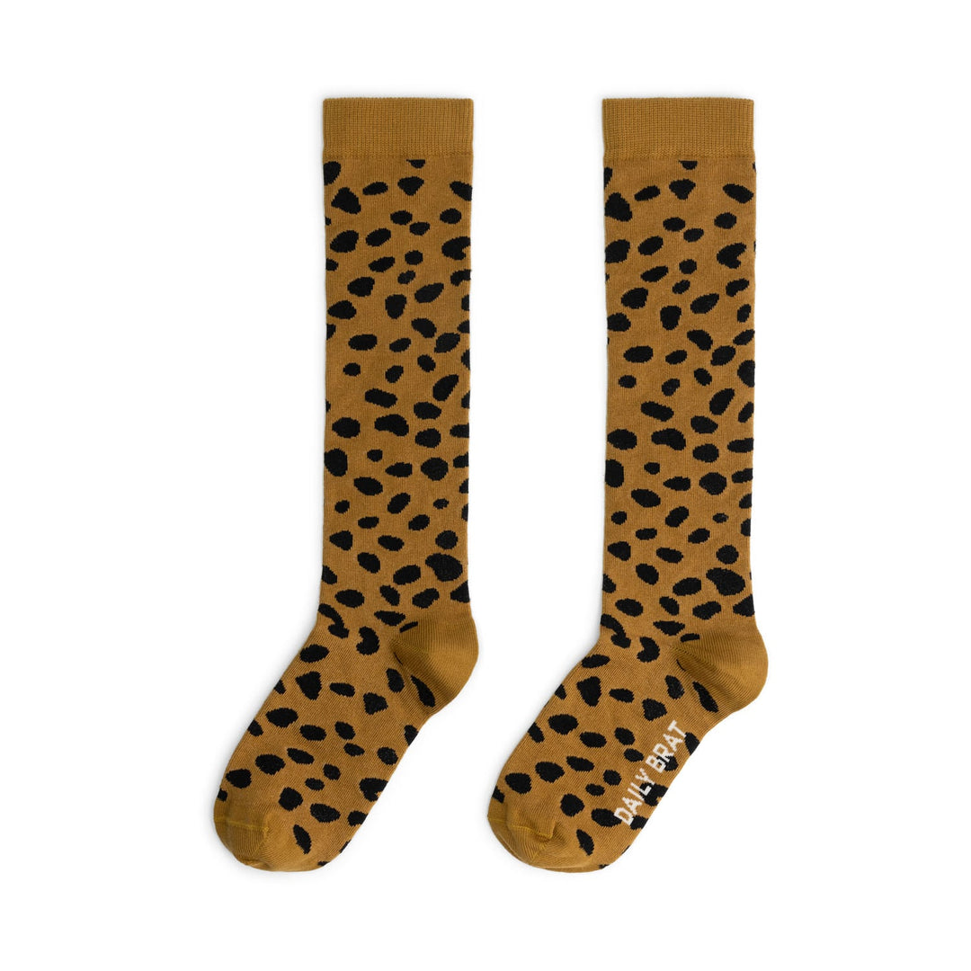 Daily Brat | Calzettoni leopardati Winter Stone, Bambina