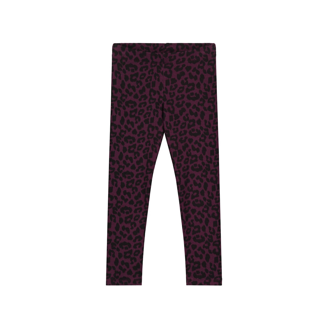 Daily Brat | Leggings leopardati in cotone bio Autumn Purple, Bambina