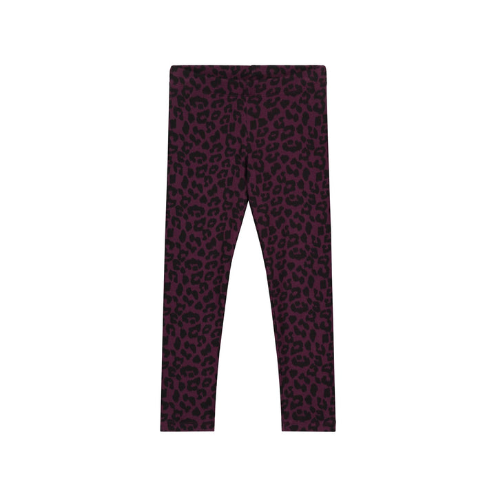 Daily Brat | Leggings leopardati in cotone bio Autumn Purple, Bambina
