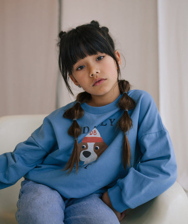 Daily Brat | Felpa calda cotone bio Quirky Dog, Bambini