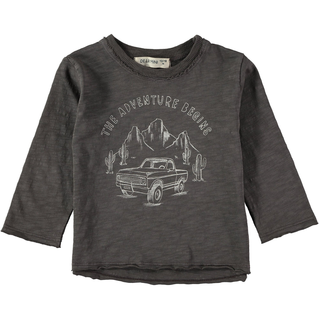 Dear Mini | Maglietta in cotone bio Adventure Antracite