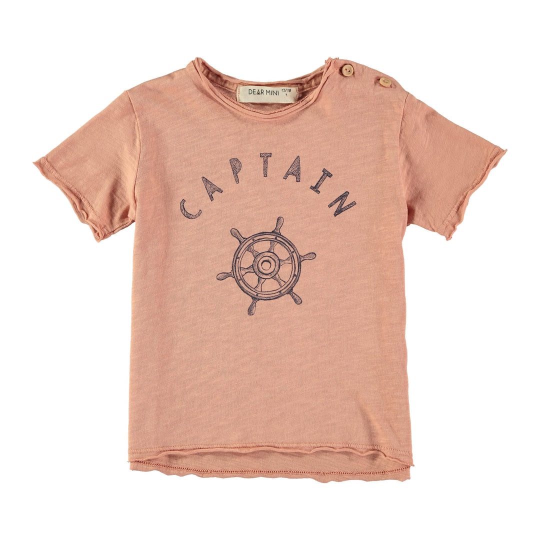 Dear Mini | Maglietta in cotone bio Captain corallo