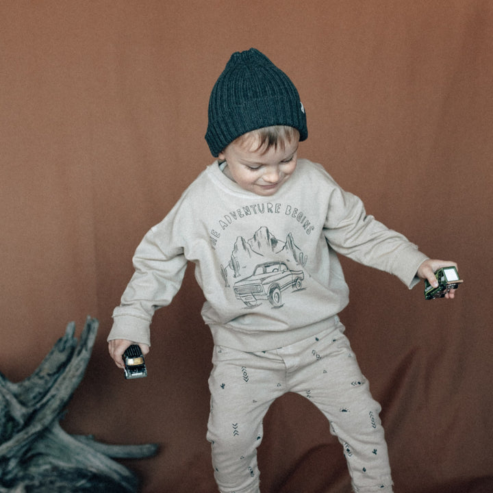 Dear Mini | Felpa calda in cotone bio Adventure Sand per bambini