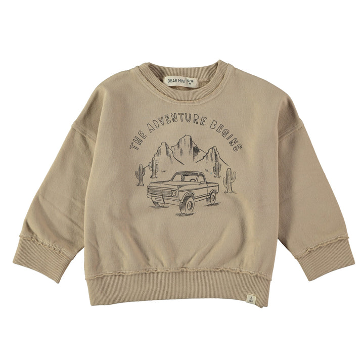 Dear Mini | Felpa calda in cotone bio Adventure Sand per bambini