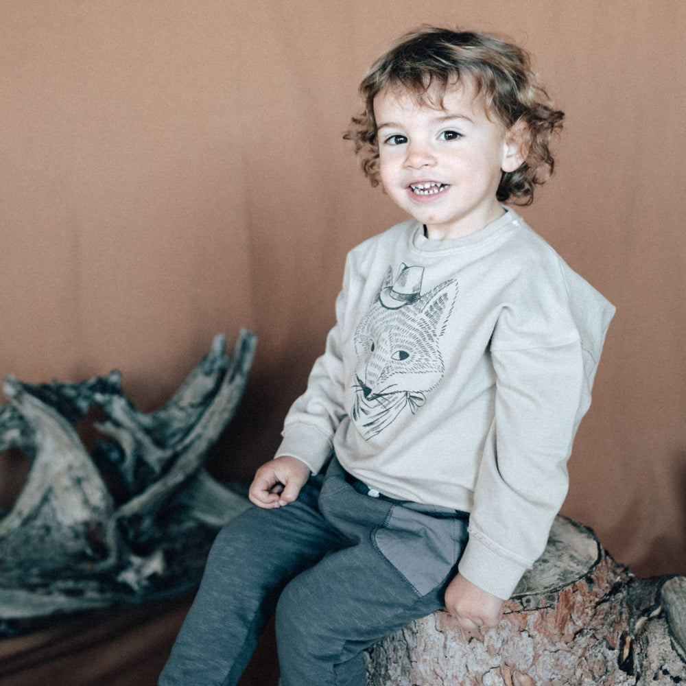 Dear Mini | Felpa calda in cotone bio Fox Sand per bambini