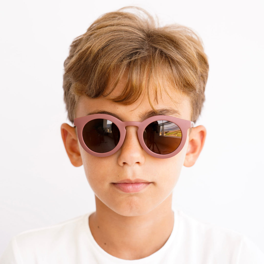 Grech&Co | Occhiali da sole flessibili UV400, Classic Bambino Mallow