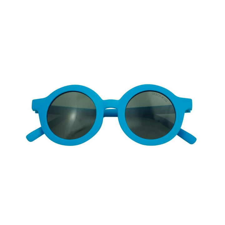 Grech&Co | Occhiali da sole flessibili UV400, Round Bambini Azure