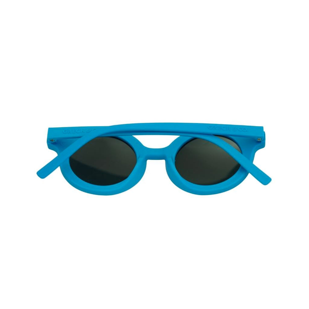 Grech&Co | Occhiali da sole flessibili UV400, Round Bambini Azure