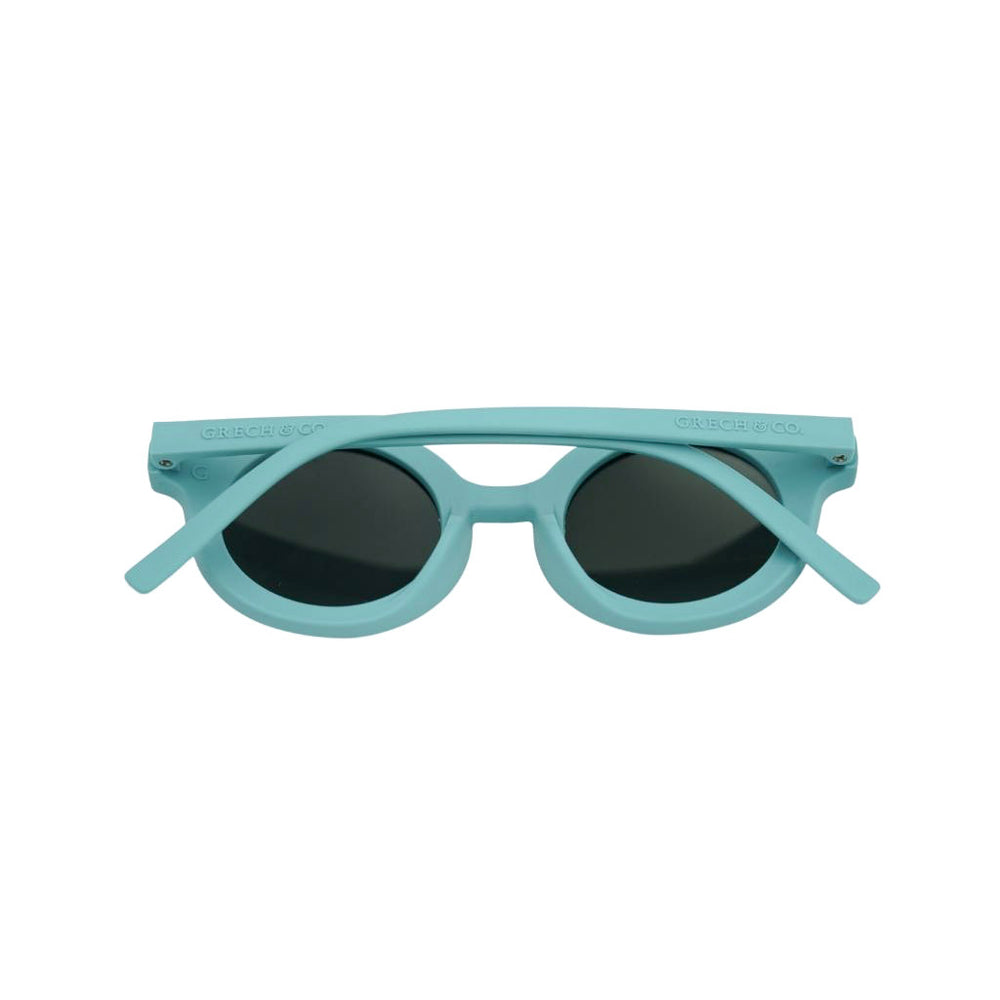 Grech&Co | Occhiali da sole flessibili UV400, Round Bambini Sky blue