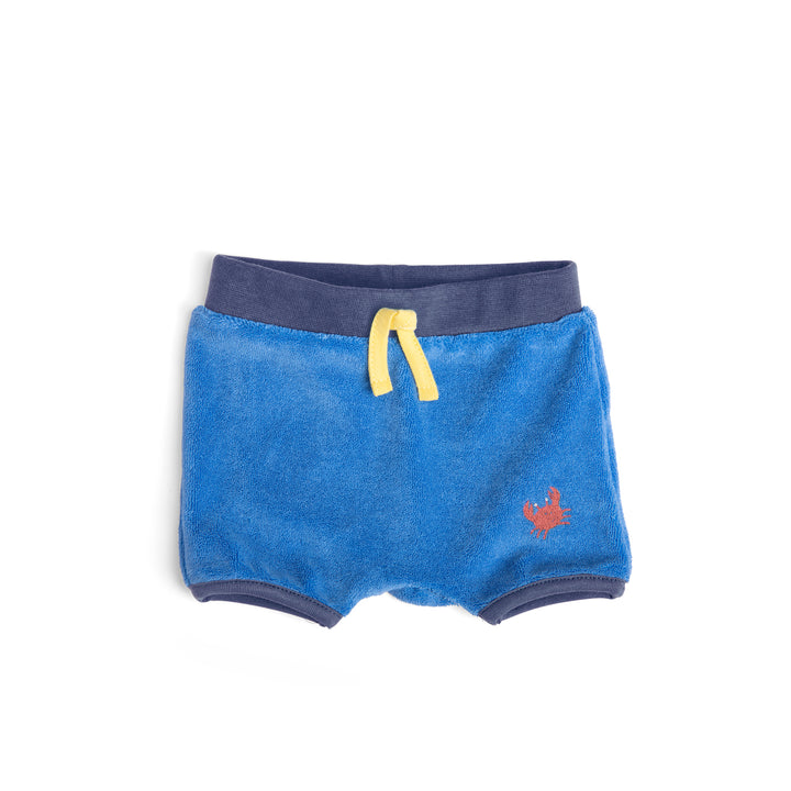 Moulin Roty | Pantaloncini in spugna blu, Helmut Bord de Mer