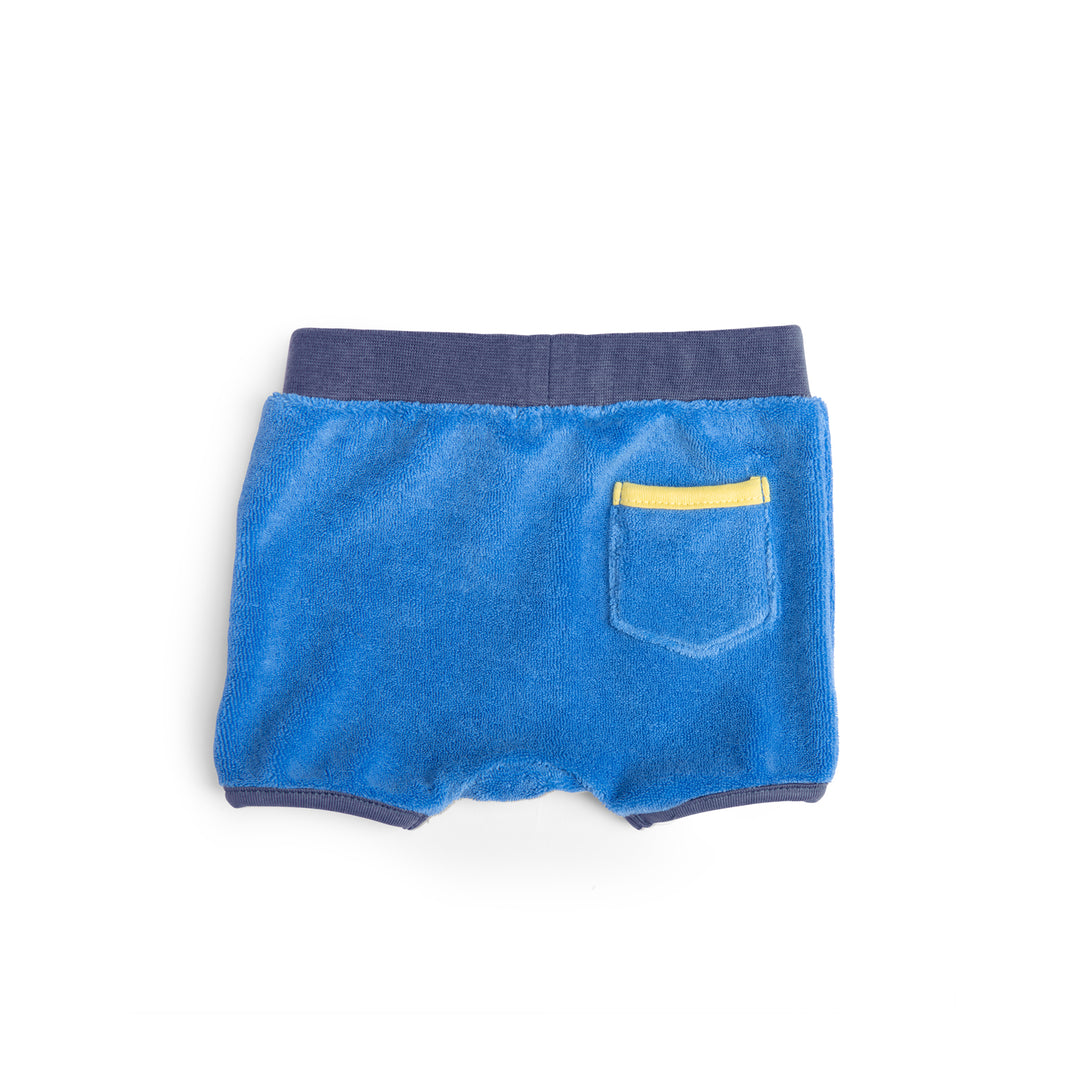 Moulin Roty | Pantaloncini in spugna blu, Helmut Bord de Mer