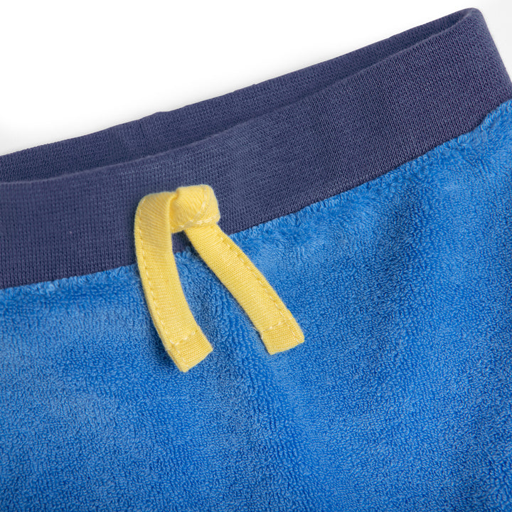 Moulin Roty | Pantaloncini in spugna blu, Helmut Bord de Mer