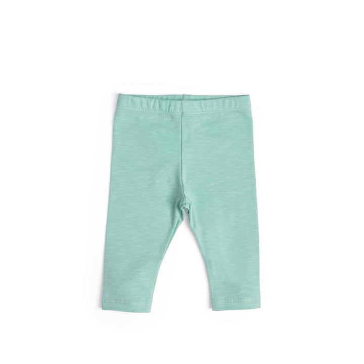 Moulin Roty | Leggings in cotone verde menta, Hêtre Bord de mer