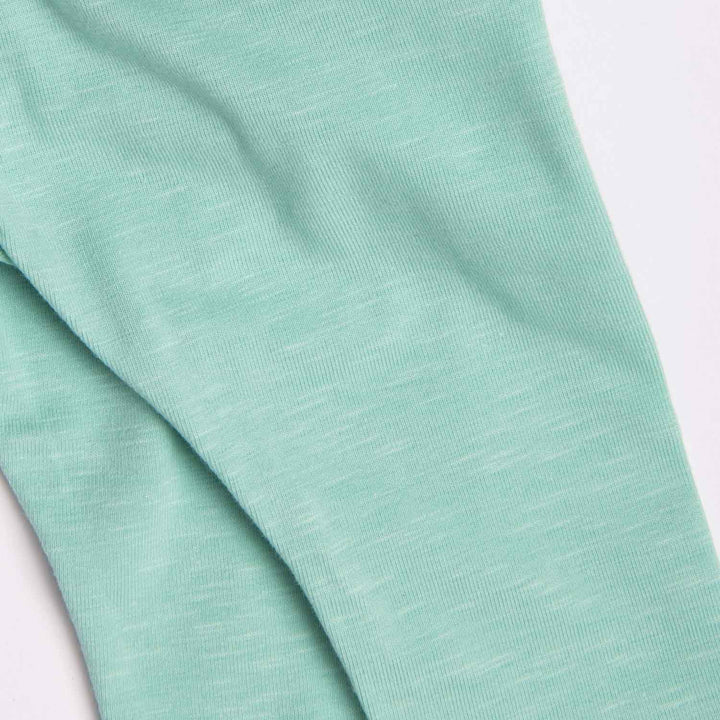 Moulin Roty | Leggings in cotone verde menta, Hêtre Bord de mer