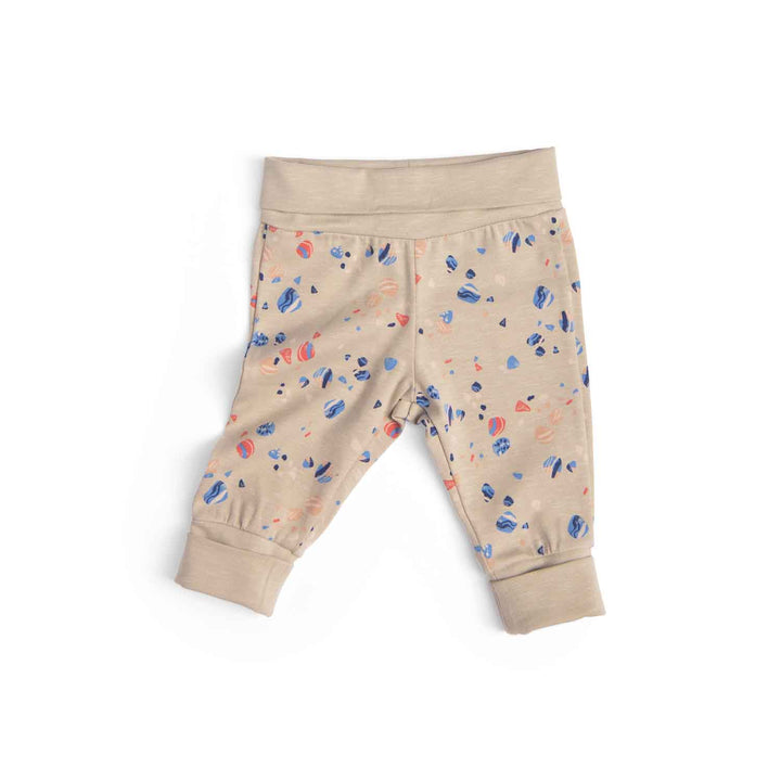 Moulin Roty | Pantaloni in felpa ecru conchiglia, Hibiscus Bord de mer