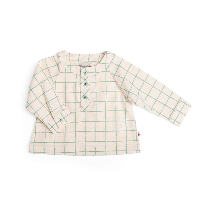 Moulin Roty | Camicia in cotone bio a quadretti, Hyacynthe Bord de mer