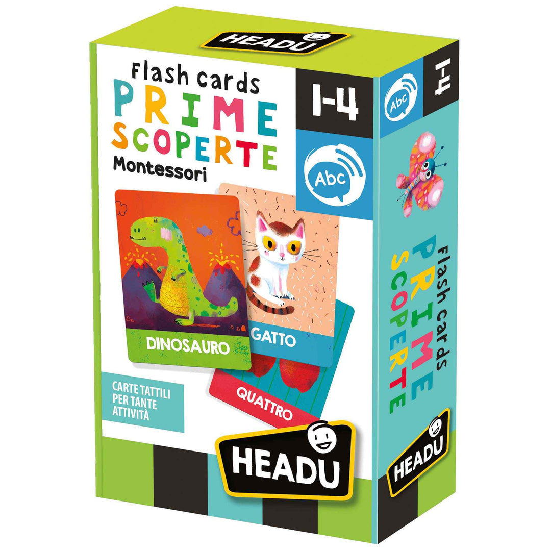 Headu | Flashcards Montessori Prime Scoperte, 1-4 anni