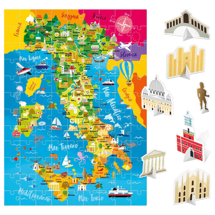 Headu | Grande Puzzle Italia da Scoprire, 5-10 anni