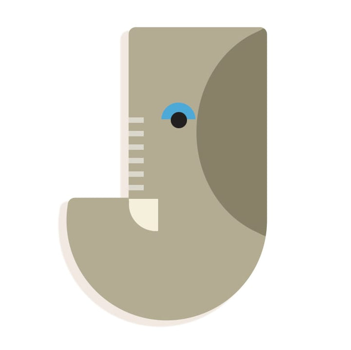 Lettera J in Legno per Cameretta Bambini  Djeco | Little Big Room Animaux Graphiques