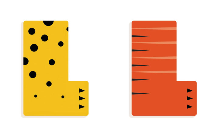 Lettera L in Legno per Cameretta Bambini  Djeco | Little Big Room Animaux Graphiques