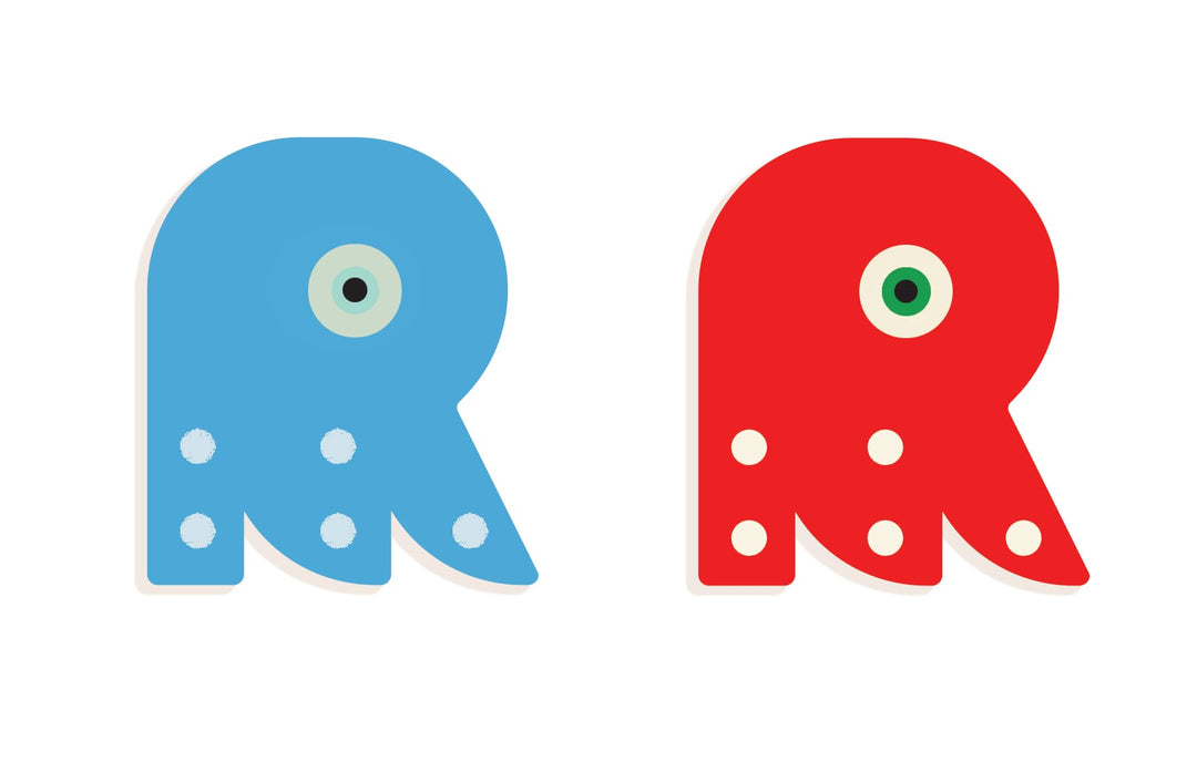 Lettera R in Legno per Cameretta Bambini  Djeco | Little Big Room Animaux Graphiques