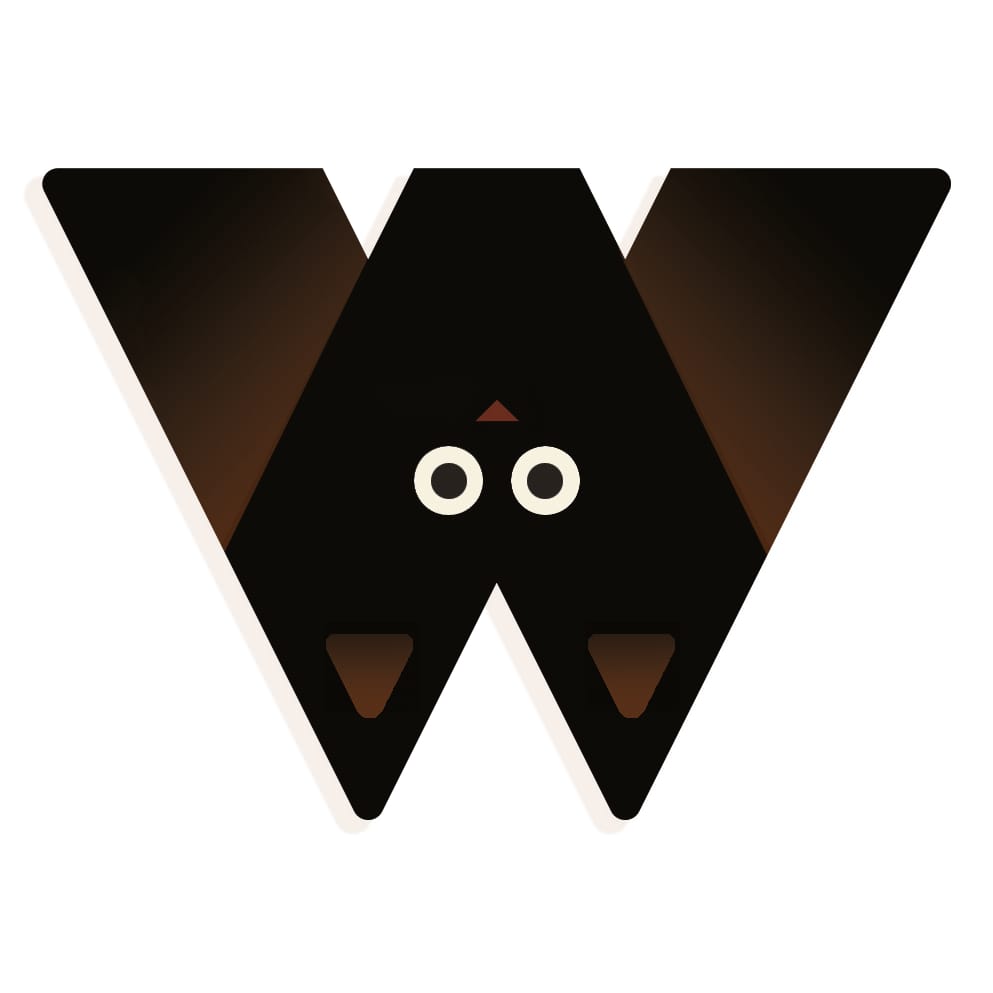 Lettera W in Legno per Cameretta Bambini  Djeco | Little Big Room Animaux Graphiques