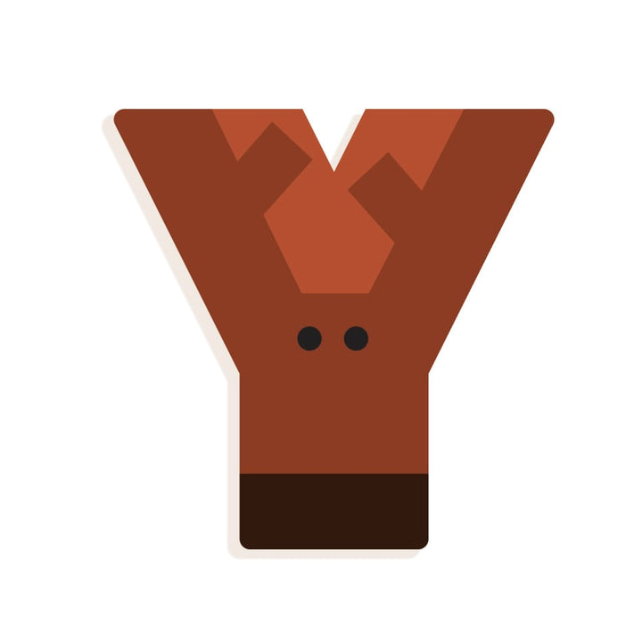 Lettera Y in Legno per Cameretta Bambini  Djeco | Little Big Room Animaux Graphiques