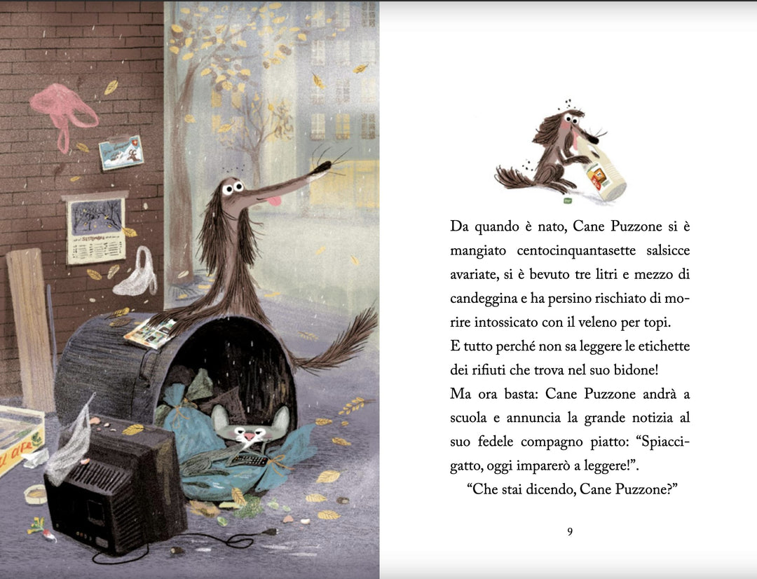 Libro Cane Puzzone Va a Scuola in Italiano | C. Gutman, M. Boutavant
