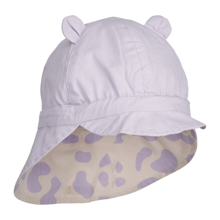 Liewood | Cappello da sole reversibile in cotone bio, Leopardato lilla