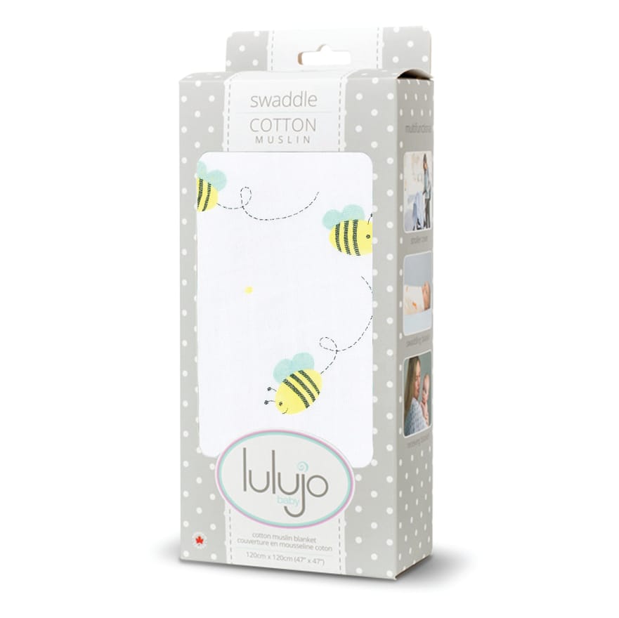 Copertina Swaddle 120x120cm, Api, Mussola Cotone | Lulujo