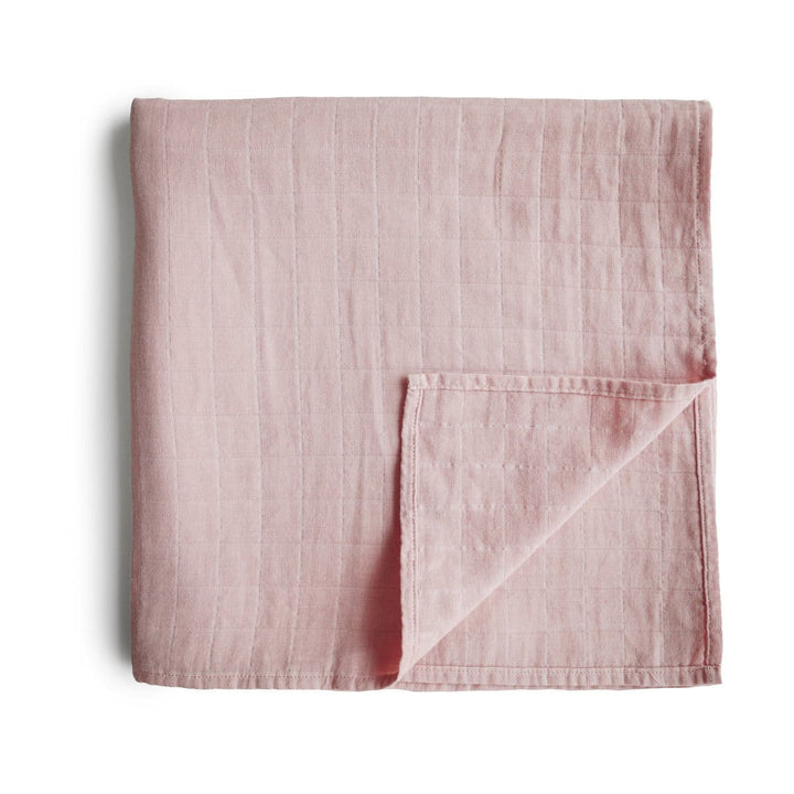 Mushie | Copertina Swaddle Mussola Cotone Bio Rose Vanilla